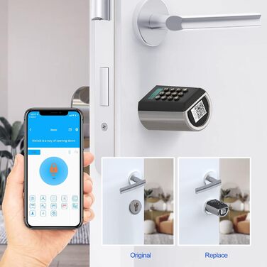 Електронний замок WELOCK з WiFi для вхідних дверей, розумний дверний замок із RFID-карткою та мобільним додатком, водонепроникний IP65, сумісний з Alexa, модель PCB41-WIFIBOX