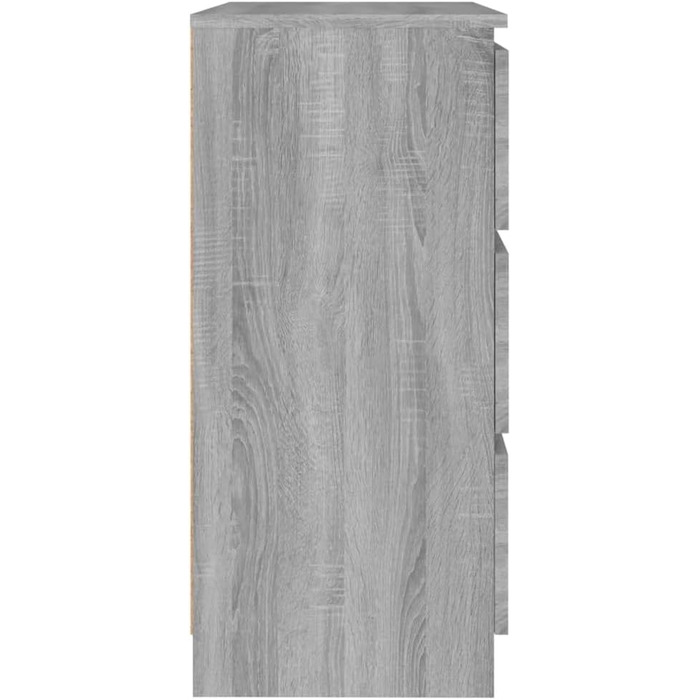 Комод vidaXL із 3 шухлядами, шафа для вітальні, сірий Sonoma, 60x35x76 см, ДСП, місткий комод-шкаф