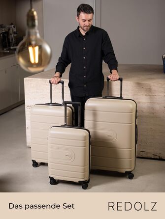 Валіза REDOLZ XL на 4 колесах 77 см, поліпропілен, TSA-замок