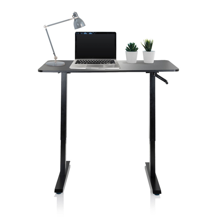 Робочий стіл STAND CR 120 x 60 з ручним регулюванням висоти, чорний колір, hjh OFFICE