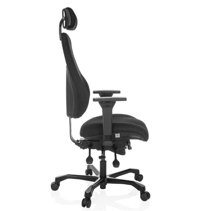Офісне крісло / Крісло керівника 24 ГОДИНИ BASIC Тканина чорна hjh OFFICE