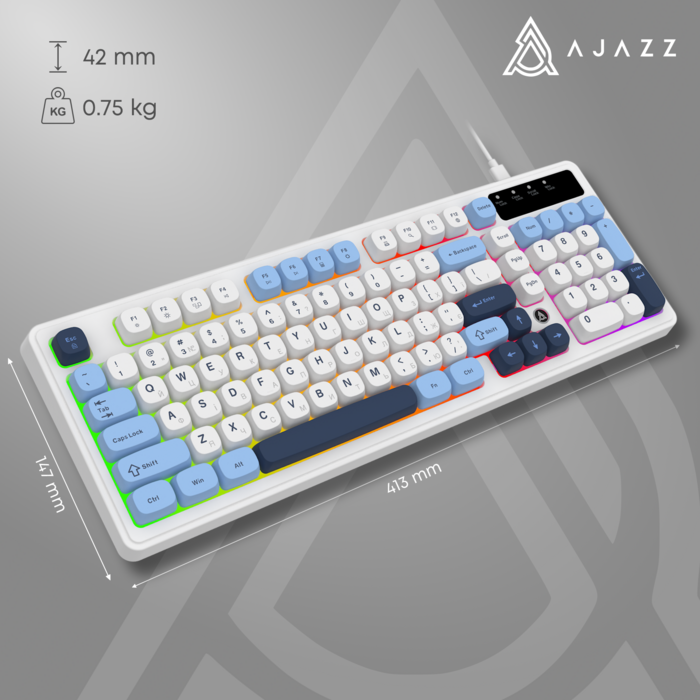 Дротова клавіатура Ajazz AF98 Glacier Blue (AF98-GB)