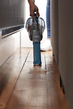 Акумуляторний ручний пилосос BLACK+DECKER BHHV320B, 12В, 25AW, циклонна фільтрація, без мішка, з висувною щілинною насадкою та зарядною станцією, титаново-синій