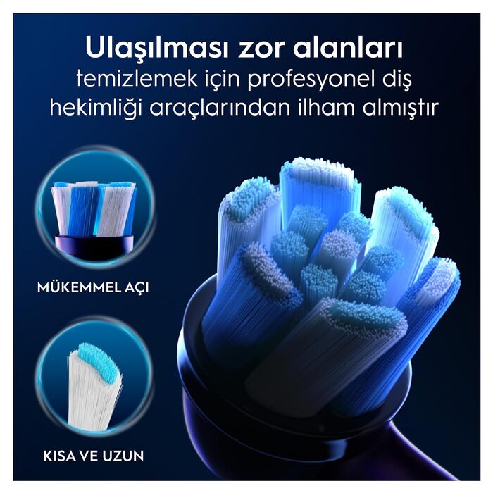 Смінні насадки для електричної зубної щітки Oral-B iO Ultimate Clean, CrissCross, для видалення нальоту, чорні, 4 шт.