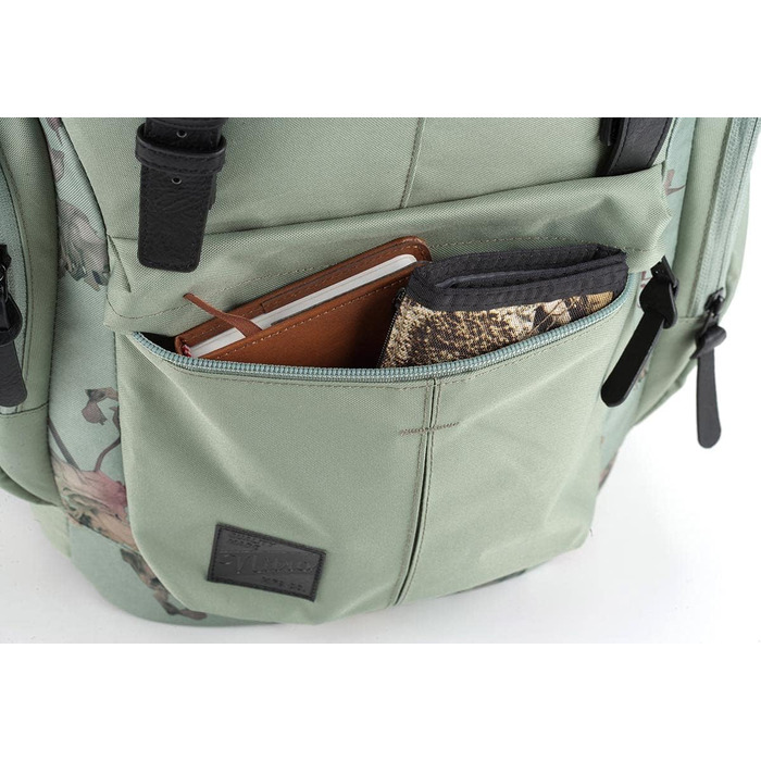 Рюкзак Nitro Daypacker 32 л у ретро стилі з м'яким відділенням для ноутбука, для школи, подорожей або міста, Dead Flower