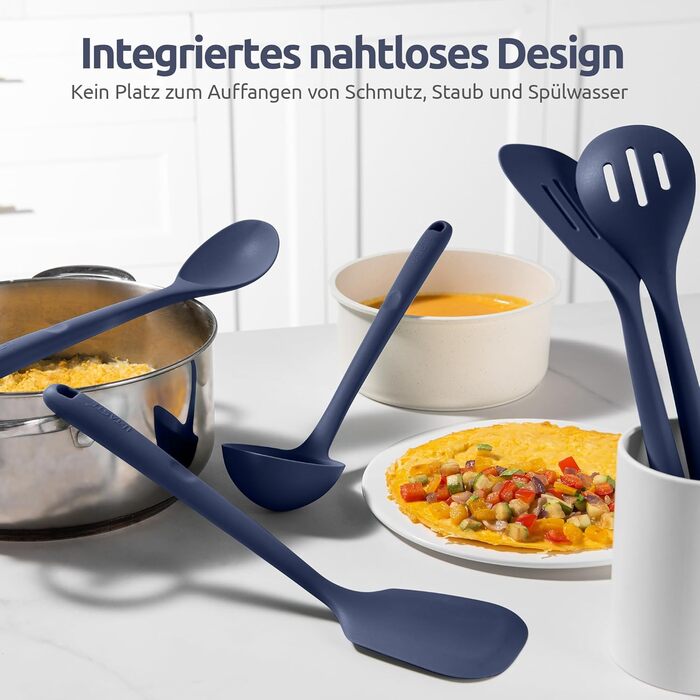 Набір кухонних аксесуарів U-Taste з силікону (5 шт.), стійкий до 315°C, BPA-free, антипригарне покриття, для приготування, перемішування, подачі