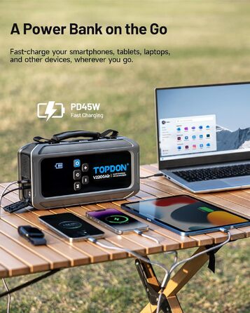 Пусковий пристрій TOPDON V2200 Air Jump Starter з компресором 150 PSI, бустер для авто (бензин до 8Л, дизель до 6Л), струм 2200А, LED-ліхтарем