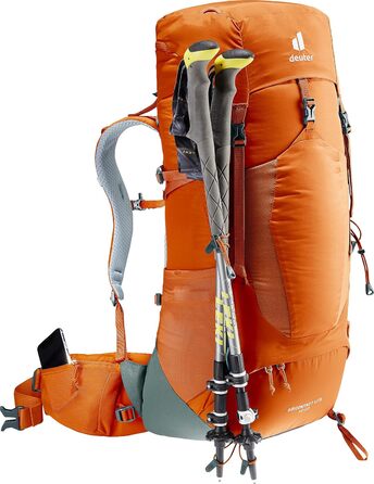 Рюкзак Deuter Aircontact Lite 40+10 л для трекінгу, каштаново-бірюзовий, легкий, одноколірний