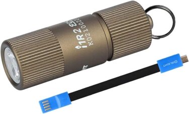 Міні-ліхтарик OLIGHT I1R II 150 люмен, брелок, водонепроникний IPX8, USB-зарядка, для ключів, кемпінгу, туризму (Desert Tan)