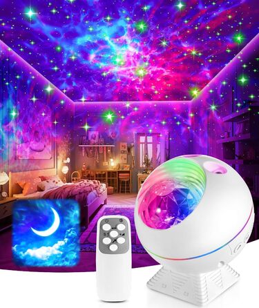 Проектор зоряного неба Sternenhimmel з Bluetooth, 300 режимів, нічник для дітей та дорослих, білий колір