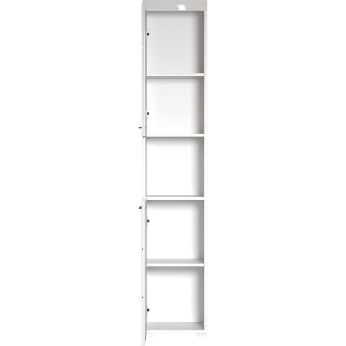 Висока шафа для ванної trendteam Amanda, білий глянцевий, 37x190x31 см, сучасний дизайн