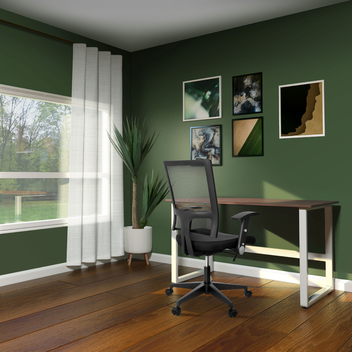 Письмовий стіл / Комп'ютерний стіл WORKSPACE LIGHT I 120 x 60 см, горіх / білий, hjh OFFICE