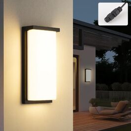 Світлодіодна настінна світильник LED 32W для вулиці та дому, водонепроникна лампа IP65 з алюмінію, тепле біле світло 3000K для тераси, входу, саду та балкона
