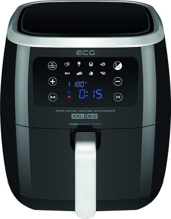 Фритюрниця з гарячим повітрям ECG AF 6000, чорна, 6 л, електрична
