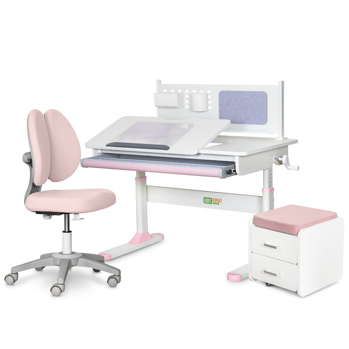 Комплект (L) ErgoKids TH-325 Pink (парта + крісло + тумба) (арт. TH-325 + Y-412 Lite + BD C3_PINK)