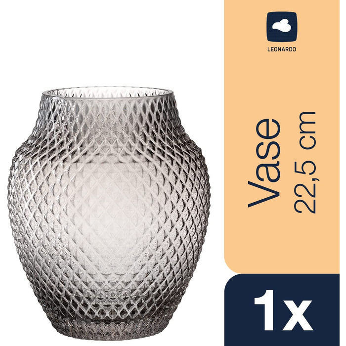 Ваза LEONARDO HOME POESIA 22,5 см, скло, сіра