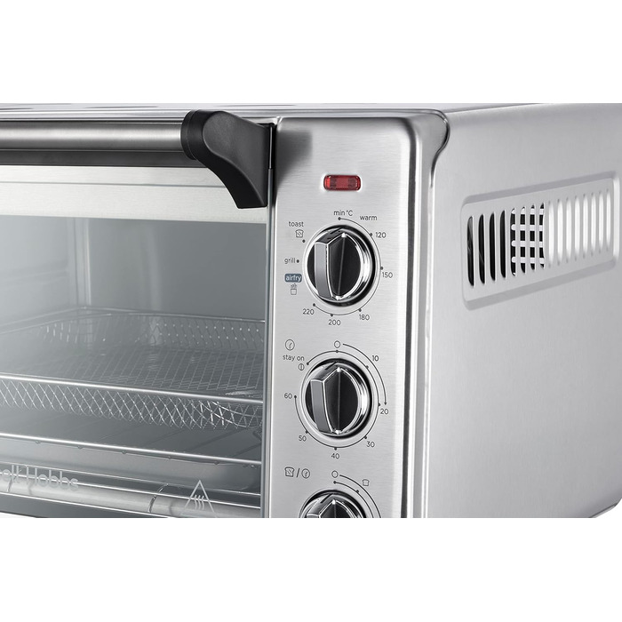 Мультифурна Russell Hobbs Airfryer Express 20л (5-в-1: фритюрниця, міні-піч, гриль, тостер, підігрів) з фритюрним кошиком, дека та решіткою для грилю