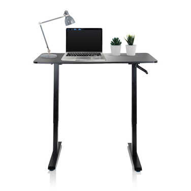 Робочий стіл STAND CR 120 x 60 з ручним регулюванням висоти, чорний колір, hjh OFFICE