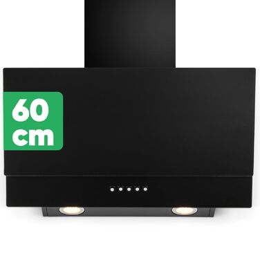 Витяжка кухонна Bomann DU 7607 G, 60 см, чорна, для рециркуляції та відведення повітря, 3 режими потужності