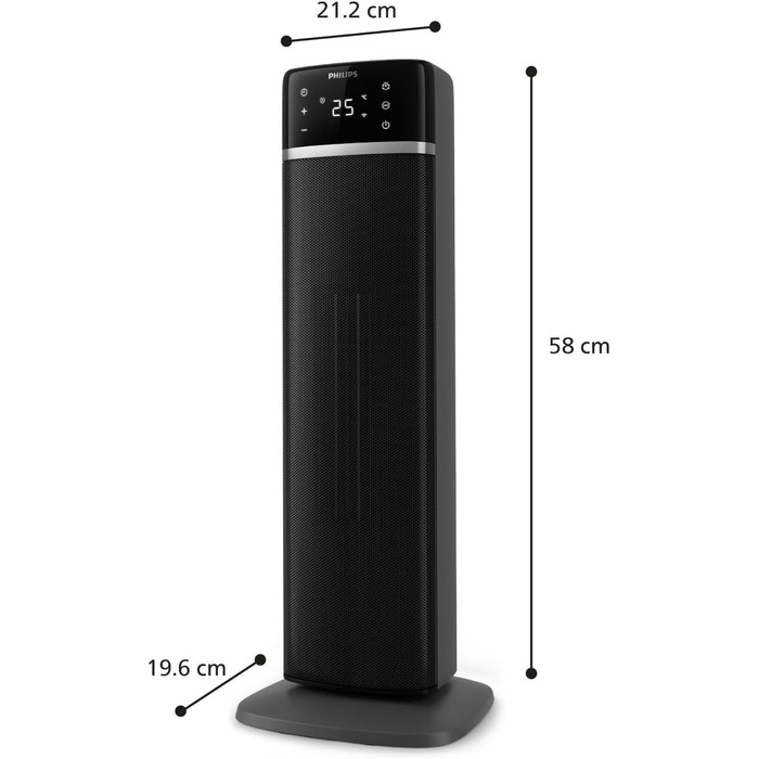 Теплова завіса-обігрівач Philips Smart 5000 серії, 2000 Вт, чорний