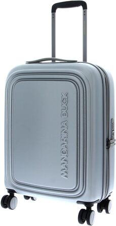 Валіза Mandarina Duck Logoduck на колесах, 40x55x20/23 см, срібляста, пластик