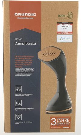 Парова щітка для одягу Grundig ST7950, чорна/мідна, Fashion Brush
