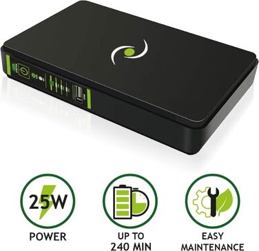 UPS Tecnoware ERA PLUS DC: Захист роутера, відеоспостереження, Powerbank 8800mAh, POE 24V/48V, захист від перепадів напруги та відключень електроенергії до 240 хв