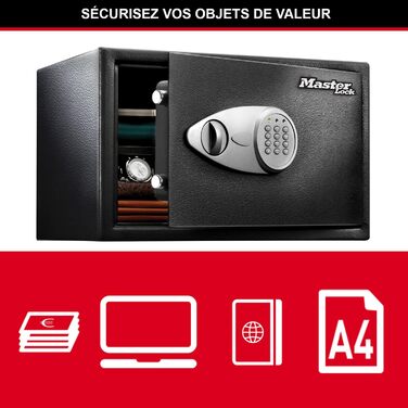 Сейф Master Lock з цифровим замком, електронна комбінація, 16 л, 22 x 35 x 27 см (33 л + комбінація)