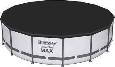 Покривало захисне для басейнів Bestway Flowclear PVC (кругле) для Steel Pro Max та Hydrium Splasher, Ø 460 см, сіре