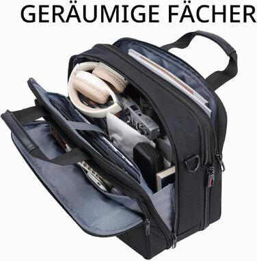 Сумка для ноутбука VANKEAN Premium Briefcase до 17.3 дюймів, чорно-червона