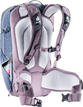 Жіночий велосипедний рюкзак Deuter Attack 18 SL з протектором, 18 л, синьо-фіолетовий