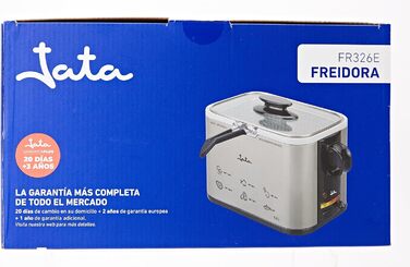 Фритюрниця Jata FR326E, 1000 Вт, 1.3 л, чорна/срібляста