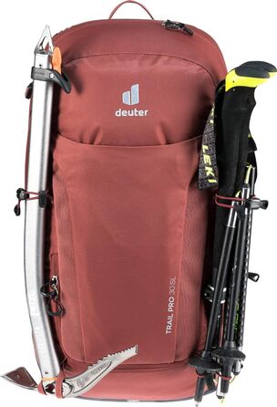 Жіночий туристичний рюкзак Deuter Trail Pro 30 SL, 30 л, червоно-графітовий