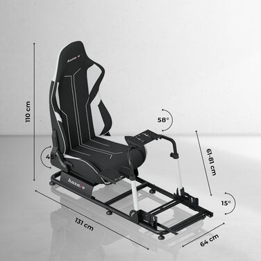 Ігровий кокпіт для сім-рейсингу huzaro Speed 6.0 з кріпленням для монітора до 50