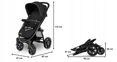 Дитячий прогулянковий візок Lionelo LO-ANNET PLUS BLACK CARBON