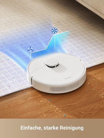 Робот-пилосос Dreame D10 Plus Gen 2 з функцією вологого прибирання, автоматичним очищенням контейнера, LiDAR-навігацією, потужністю 6000 Па для килимів і шерсті тварин, акумулятором на 285 хвилин, зберіганням пилу до 90 днів
