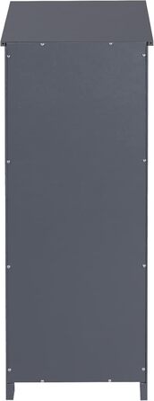 ESituro SBP0054 шафа для ванної з 4 кошиками, сіра, МДФ, органайзер-комод з шухлядами