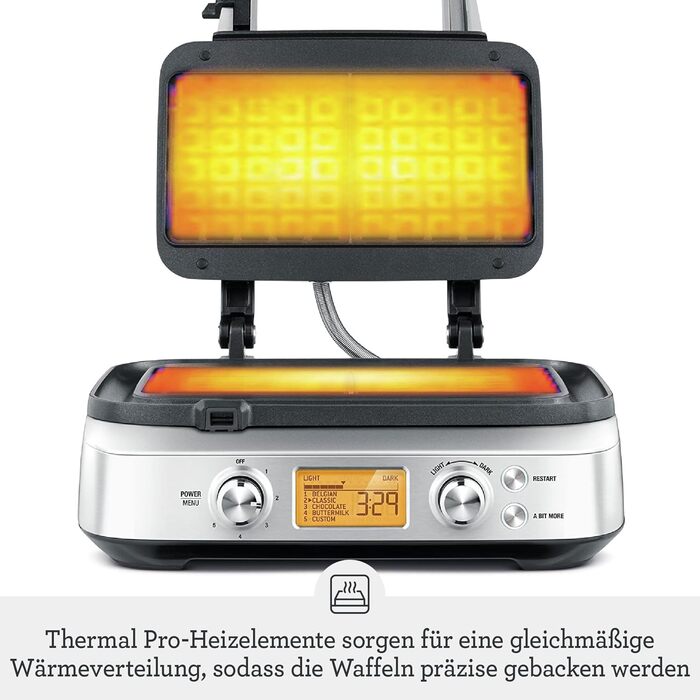 Електрична вафельниця Sage The Smart Waffle Pro з нержавіючої сталі