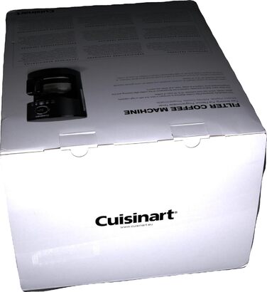Кавоварка фільтраційна Cuisinart 1.8 л, 12 чашок, програмована, швидке заварювання, таймер 24 години, функція підтримки тепла, браузерна екстракція, мийка в посудомийці, чорна