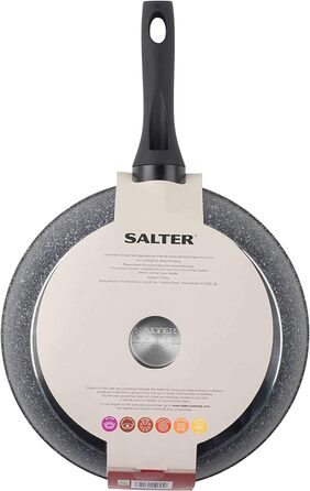 Сковорода Salter Megastone 30 см, антипригарна, для млинців, яєчні та омлетів, металева, TPR/бакелітова ручка, підходить для індукції, без ПФОА