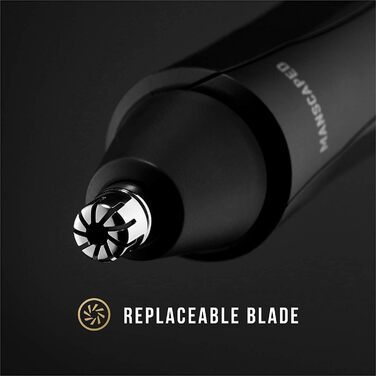 Тример для вух та носа MANSCAPED Weed Whacker, гіпоалергенний, акумуляторний, 9000 об/хв, для вологого і сухого гоління, з нержавіючої сталі