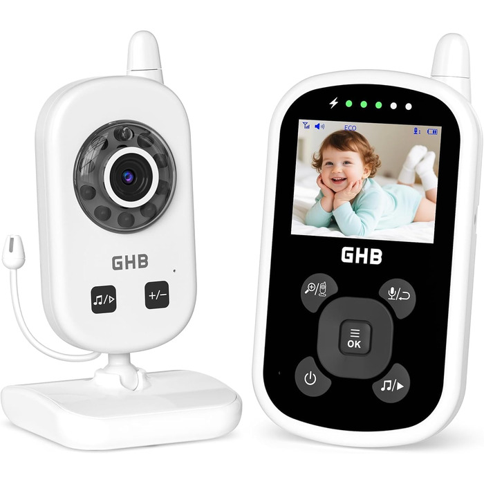 Відеоняня GHB Babyphone з камерою та монітором 2.4 дюйма