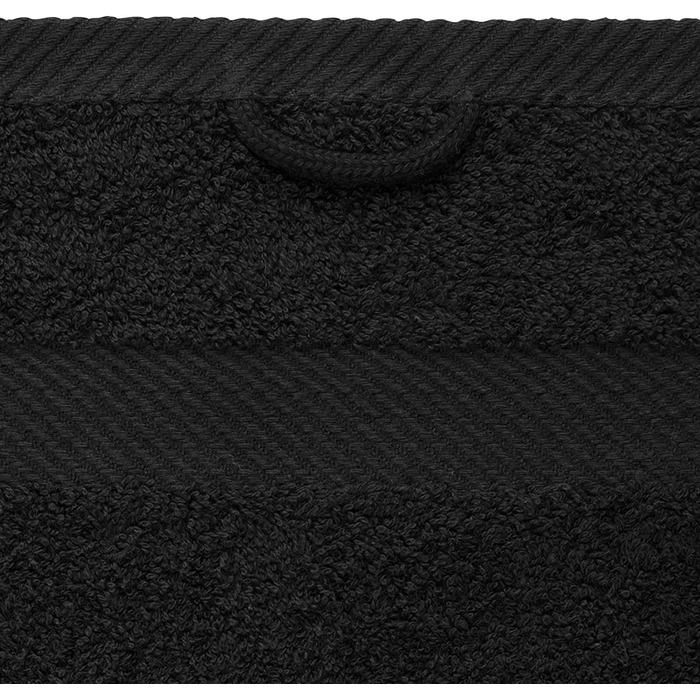 Рушники для рук Luckytowel 50x100 см, 100% бавовна, 600 г/м², Oeko-Tex, комплект 8 шт, чорні