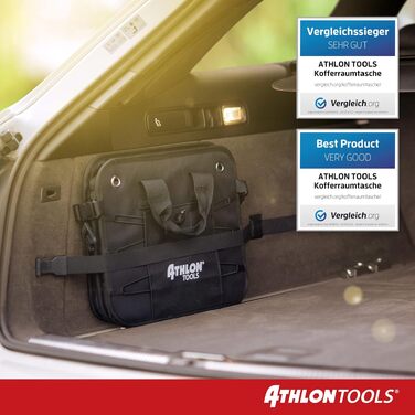 Органайзер у багажник авто ATHLON TOOLS Premium з кришкою, 60 літрів, чорний