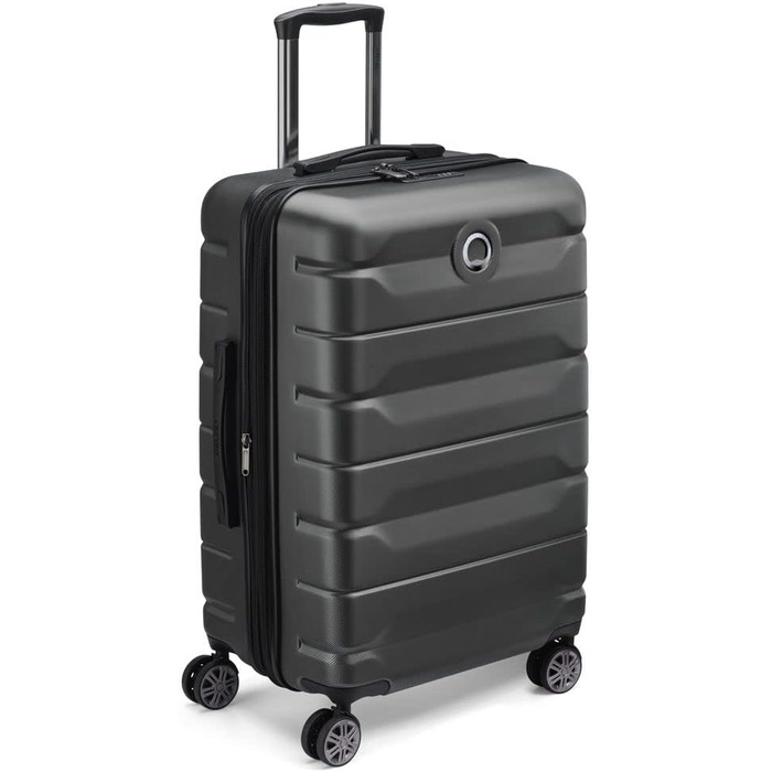Валіза Delsey Paris Belmont Plus розширювана, 68 см, 4 подвійні колеса, чорна
