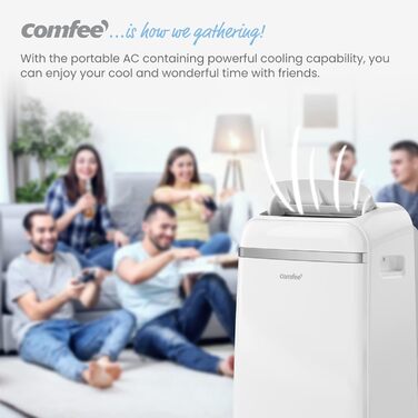 Мобільний кондиціонер Comfee PAC 12000, 3,5 кВт, 12000 BTU, охолодження, вентиляція, осушення, для приміщень до 43 м², з повітроводом