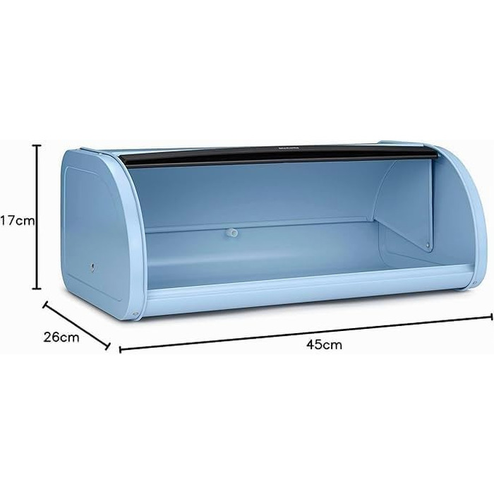 Контейнер для хліба Brabantia Rollbrotkasten з матової сталі, Dreamy Blue, великий