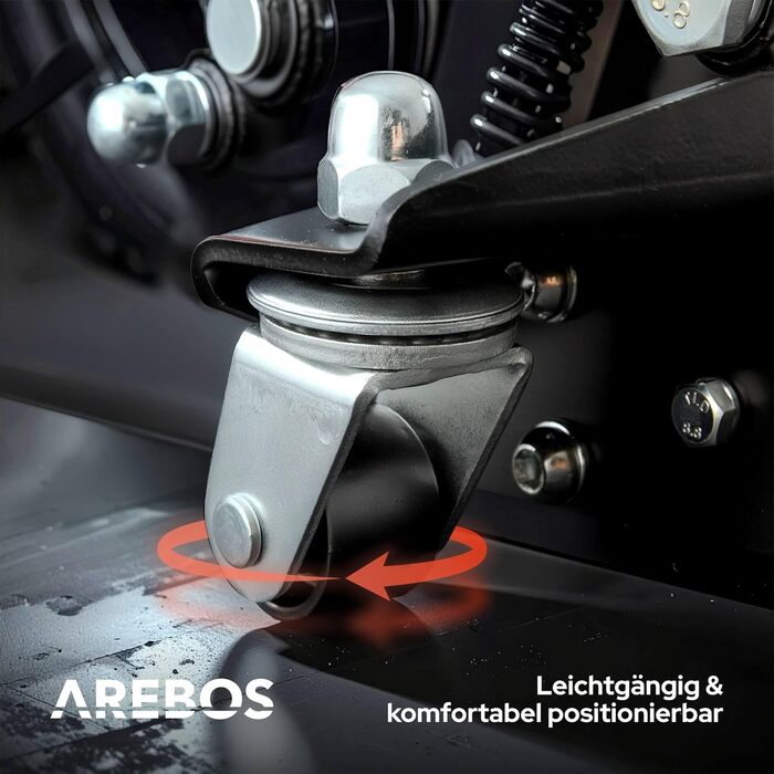 Гідравлічний низькопрофільний домкрат Arebos 3т для авто та SUV, підйом 75-505 мм, двопоршневий, сертифікований TÜV