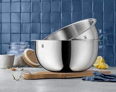 Набір кухонних мисок WMF Function Bowls, 2 шт., діаметр 22 та 24 см, Cromargan нержавіюча сталь, багатофункціональні (для замішування, салатів, подачі), складаються