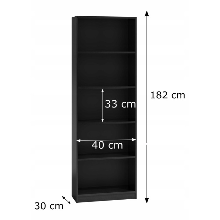 Стелаж TopEshop R40 (40 x 182 x 30 см), чорний